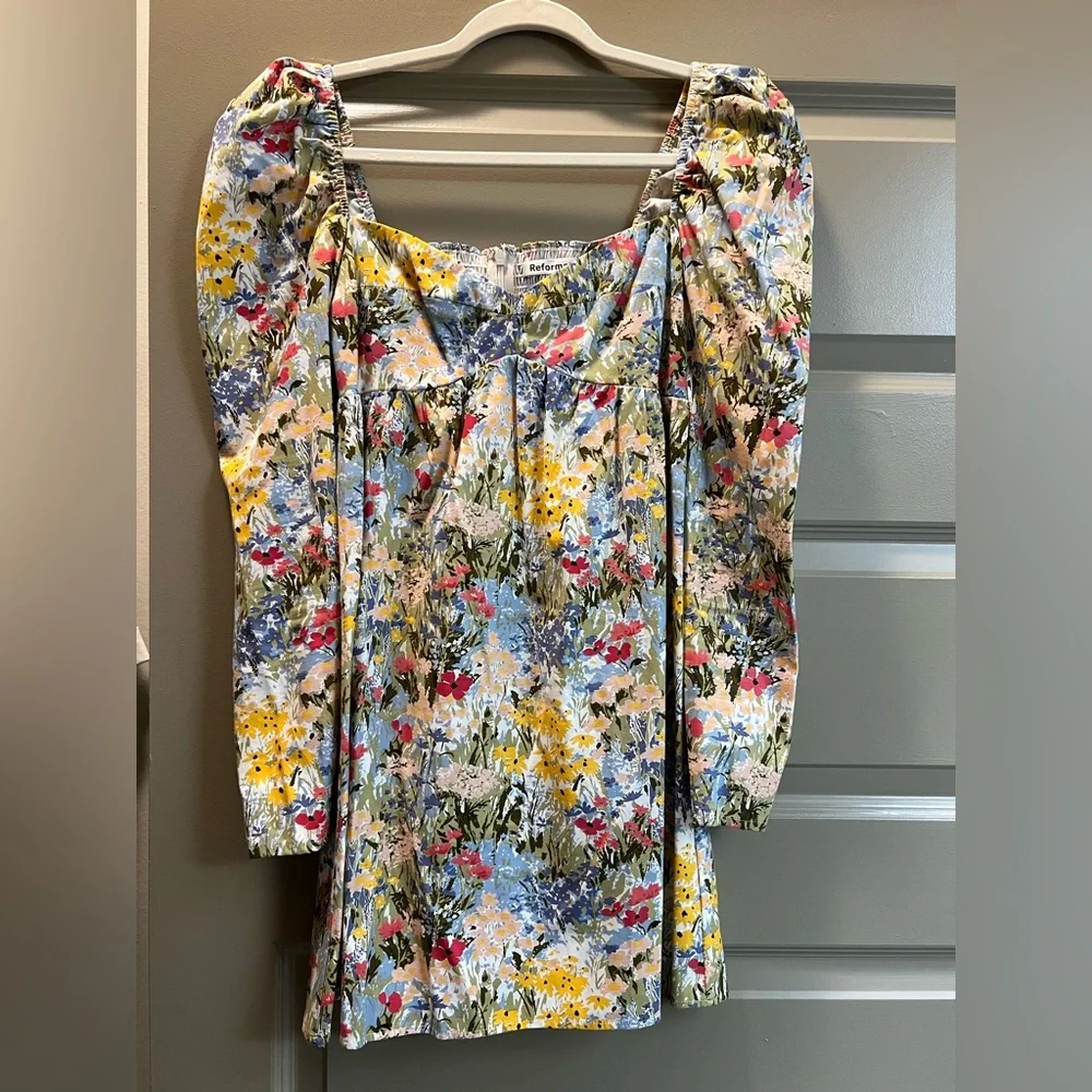 Reformation Kenzi Mini Dress Size 0 in Floral Pattern - Picture 3 of 5